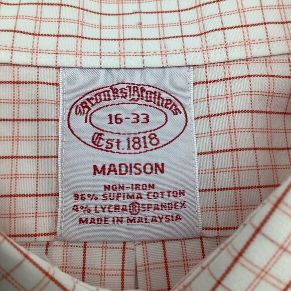 Brooks‎ Brothers 1818 Mens Madison Long Sleeve Button Up Shirt Size 16-33 - Picture 4 of 5